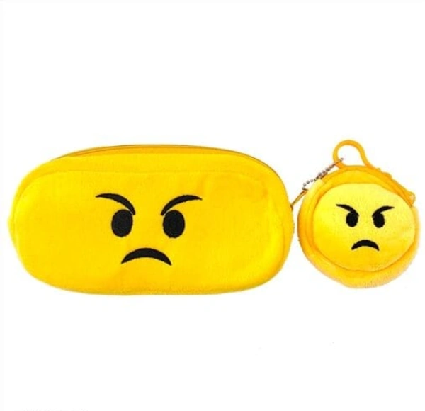  FAIMA EMOJI  Synthetic Embroidered  Yellow Color  Pouch Combo -  S,  Yellow,  Synthetic,  Pouch, Pack f1